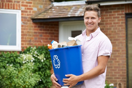 Professional builders waste removal team